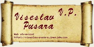 Višeslav Pušara vizit kartica